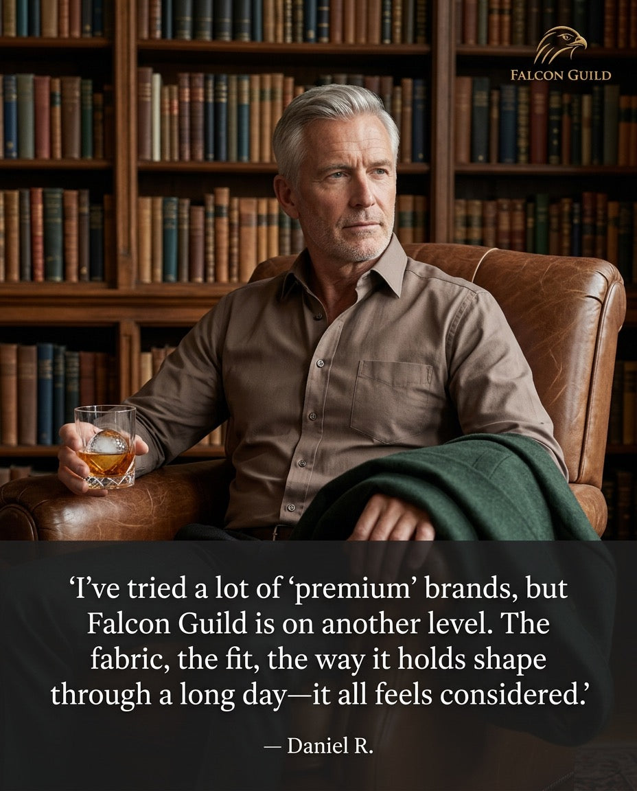 Falcon Guild Men’s Holiday Shirts | Sustainable Resort Wear Global Shipping