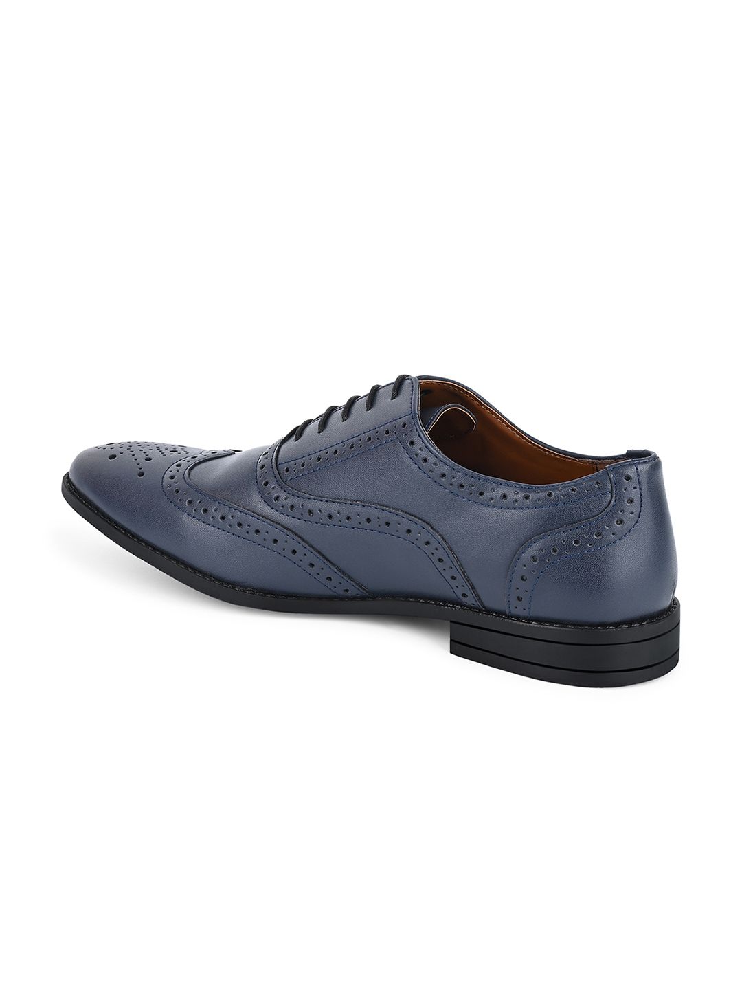 Kensington Premium Leather Brogue Formal Shoes - Blue