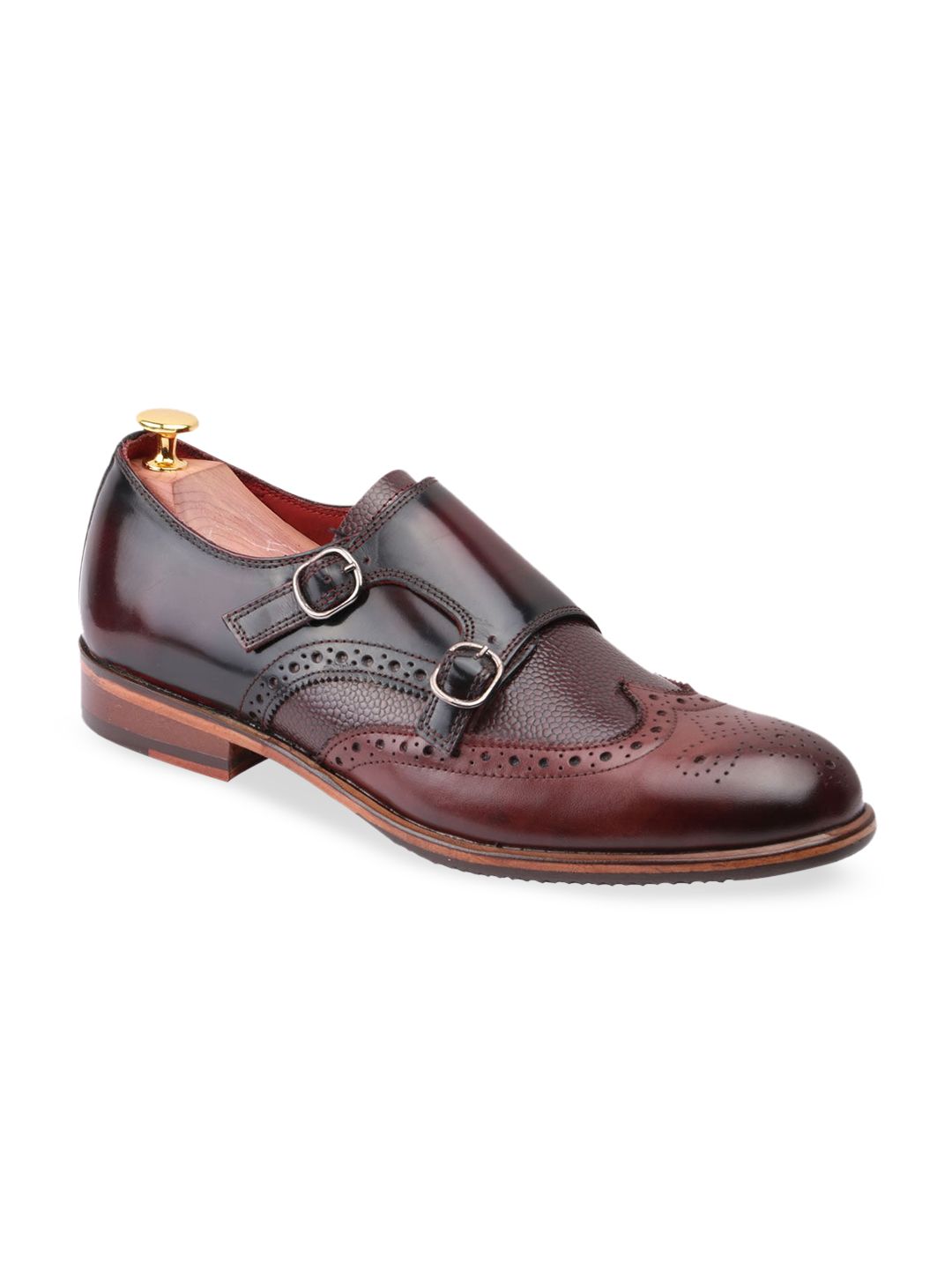Regal Premium Leather Monk Formal Shoes - Brown