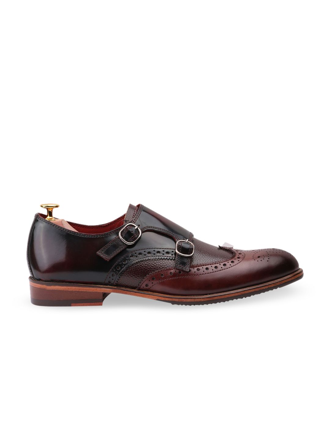 Regal Premium Leather Monk Formal Shoes - Brown