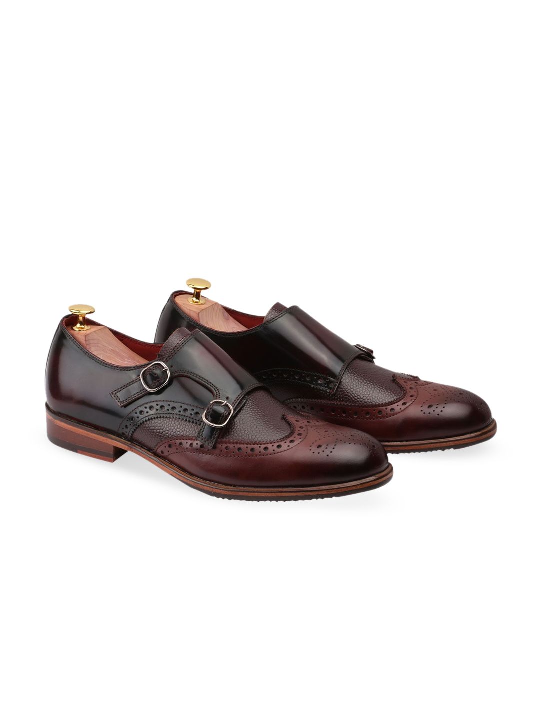 Regal Premium Leather Monk Formal Shoes - Brown