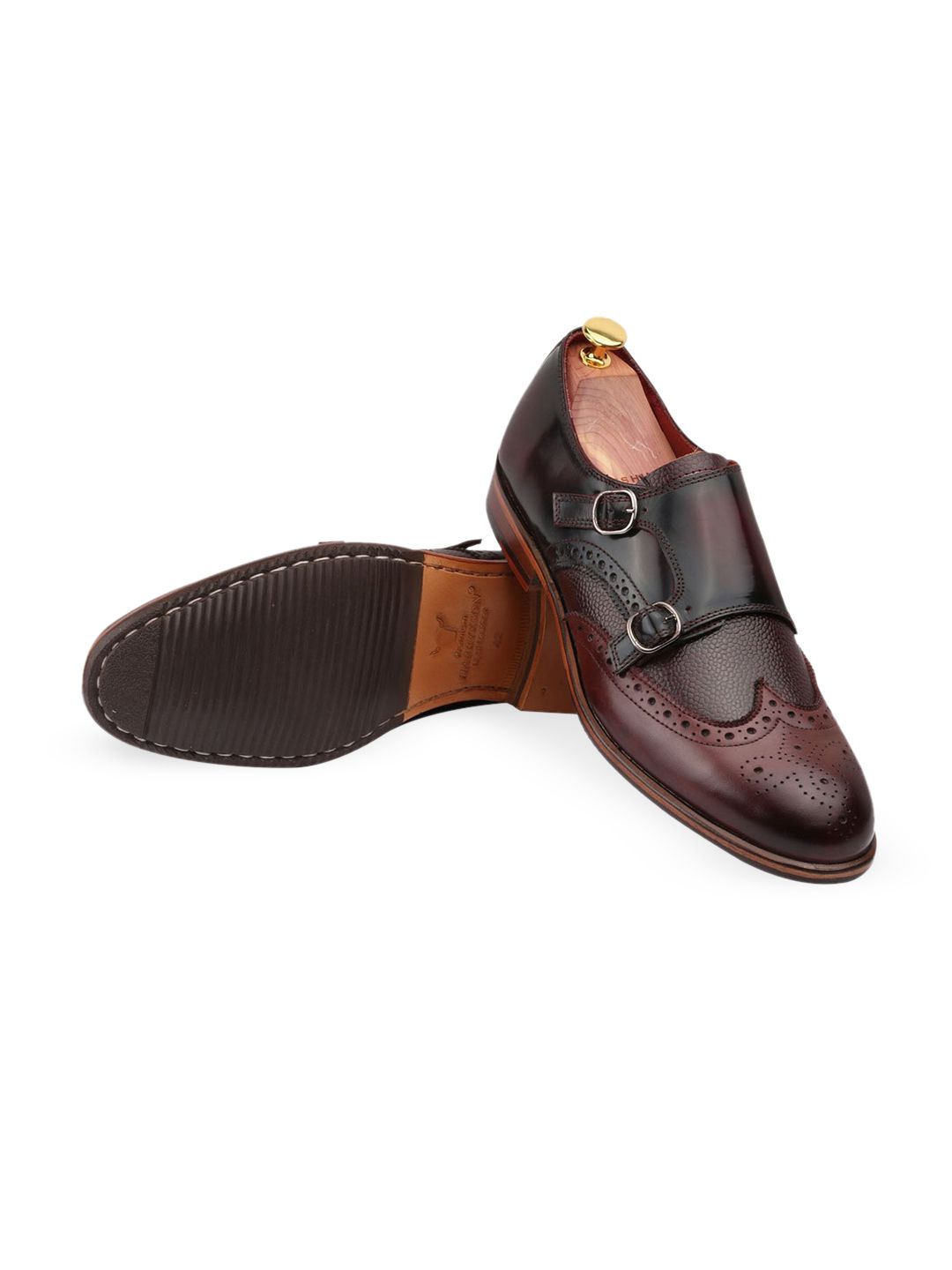 Regal Premium Leather Monk Formal Shoes - Brown