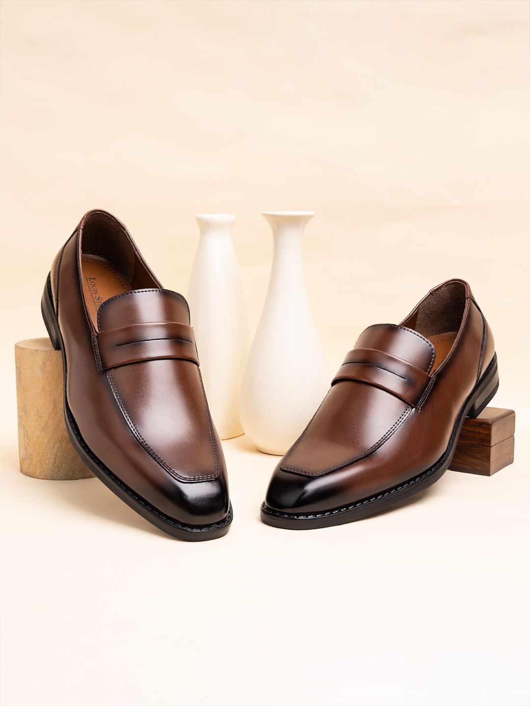 Monarch Leather Handcrafted Dual Tone Slip-On Shoes - Multiple Colors Available