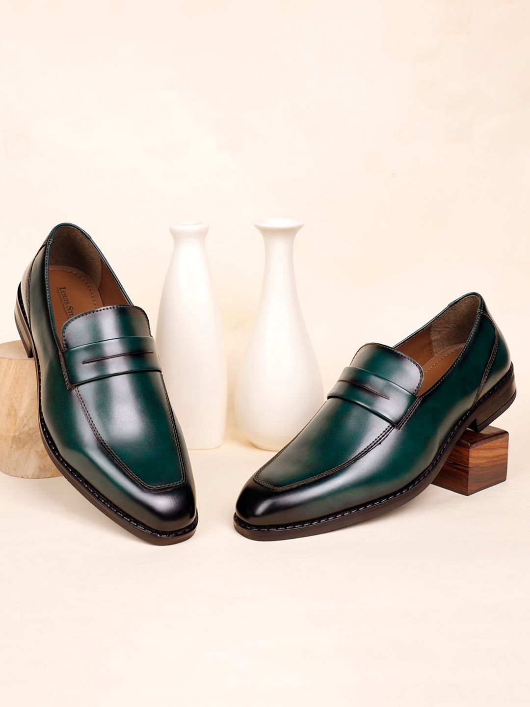Monarch Leather Handcrafted Dual Tone Slip-On Shoes - Multiple Colors Available
