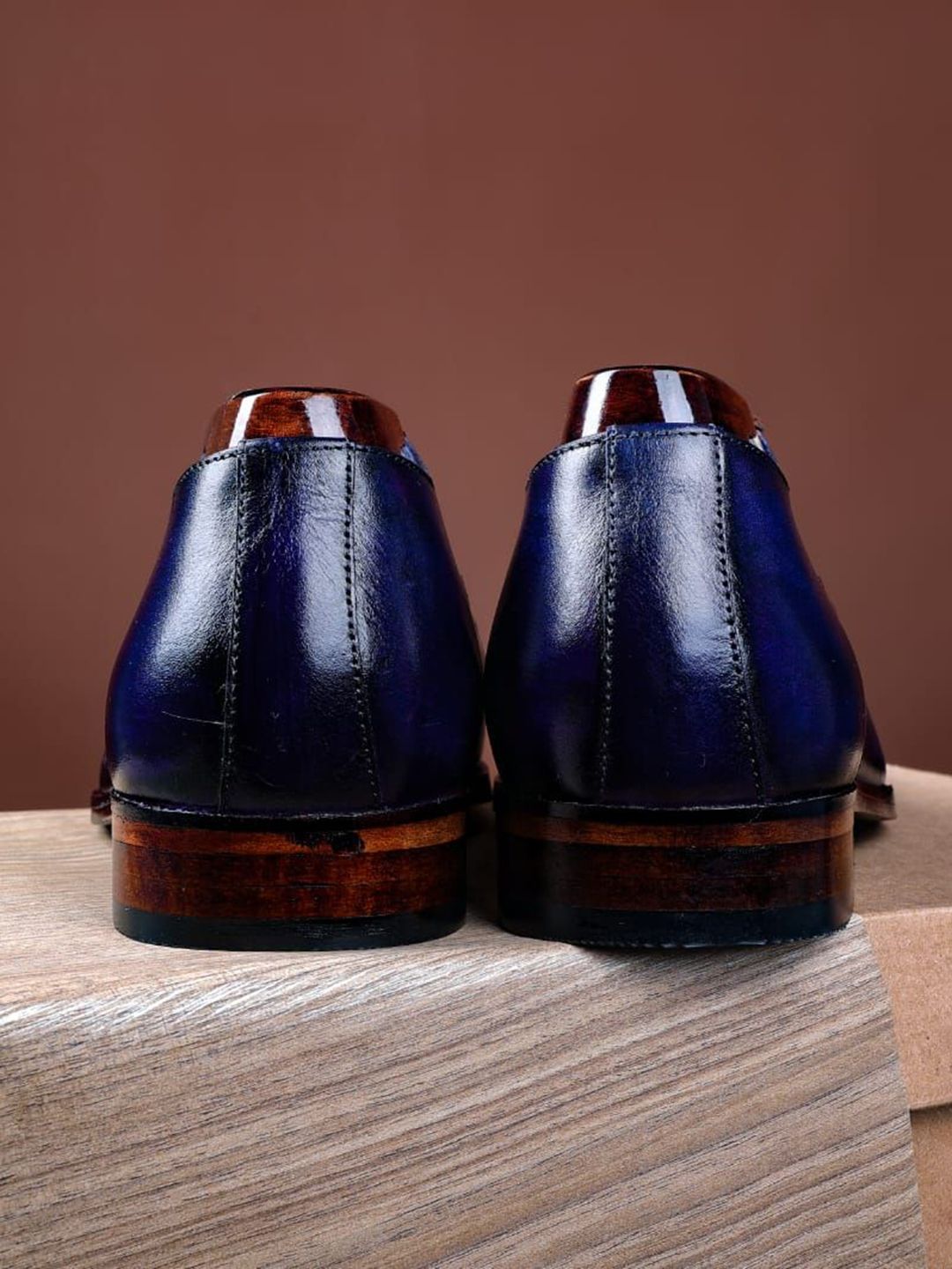 Regent Premium Leather Oxford Formal Shoes - Blue