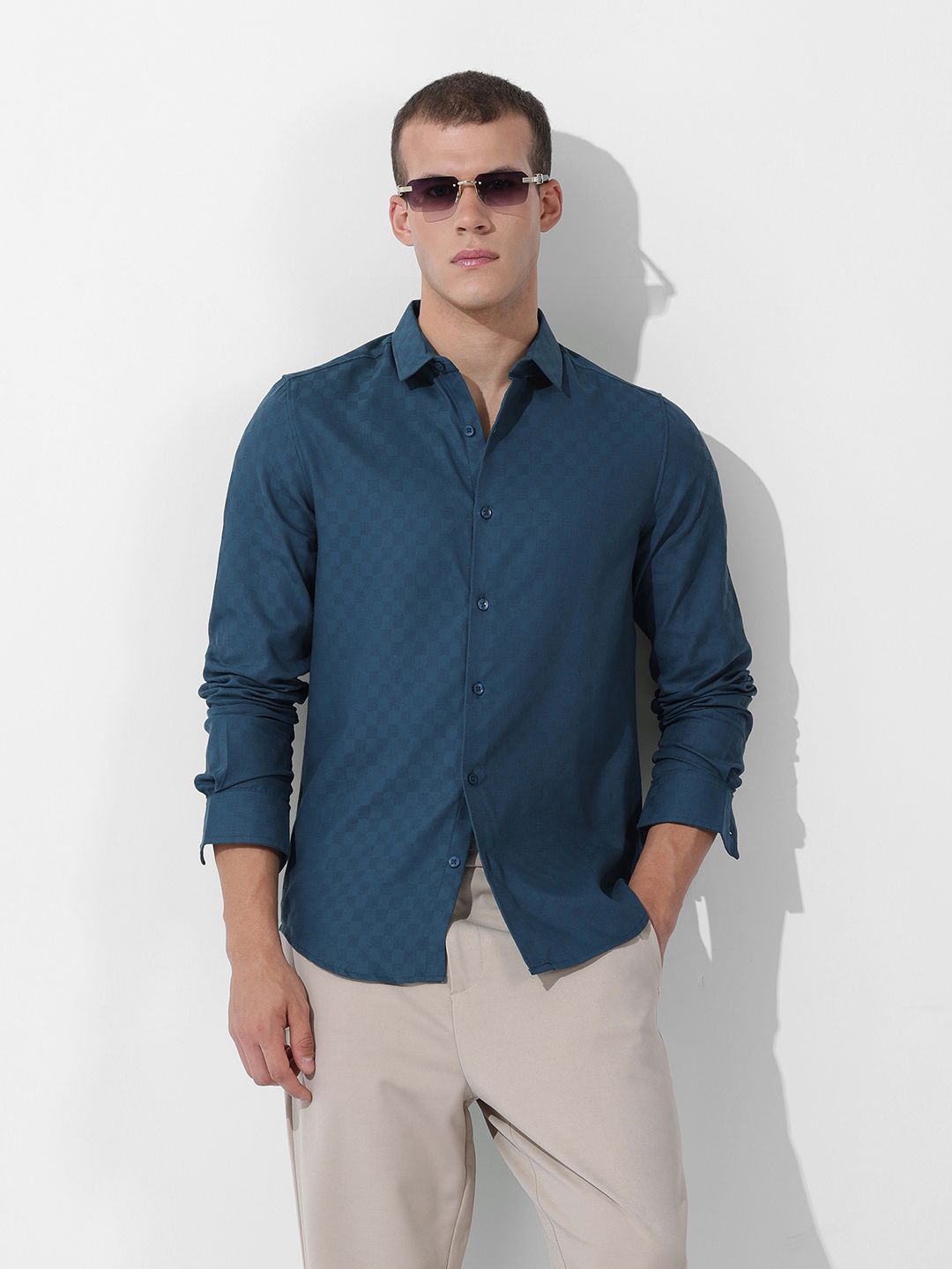 Verona Slim Fit Textured Casual/Formal Shirt - Multiple Colors