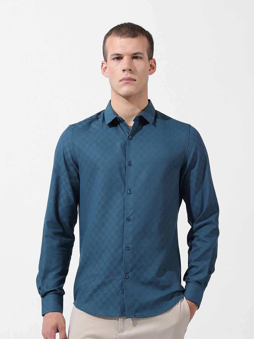 Verona Slim Fit Textured Casual/Formal Shirt - Multiple Colors