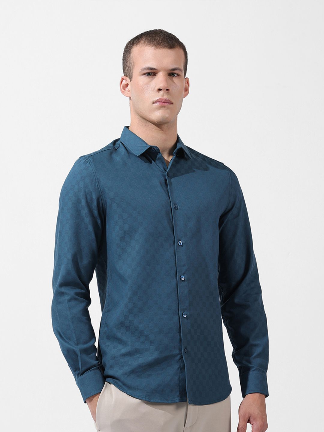 Verona Slim Fit Textured Casual/Formal Shirt - Multiple Colors