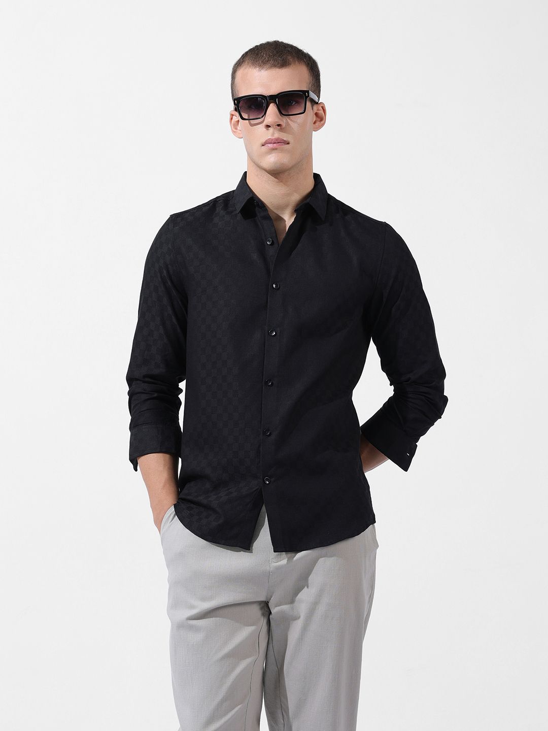 Verona Slim Fit Textured Casual/Formal Shirt - Multiple Colors