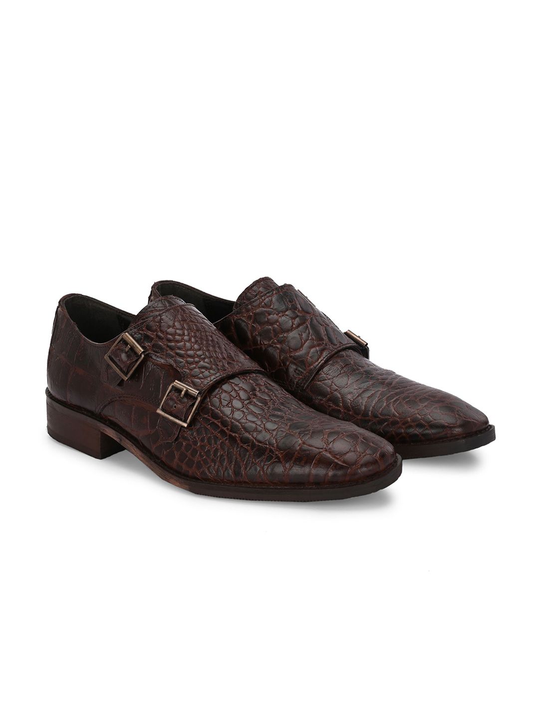 Sovereign Premium Leather Monk Formal Shoes - Brown