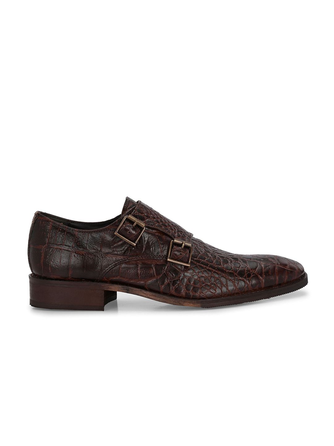 Sovereign Premium Leather Monk Formal Shoes - Brown