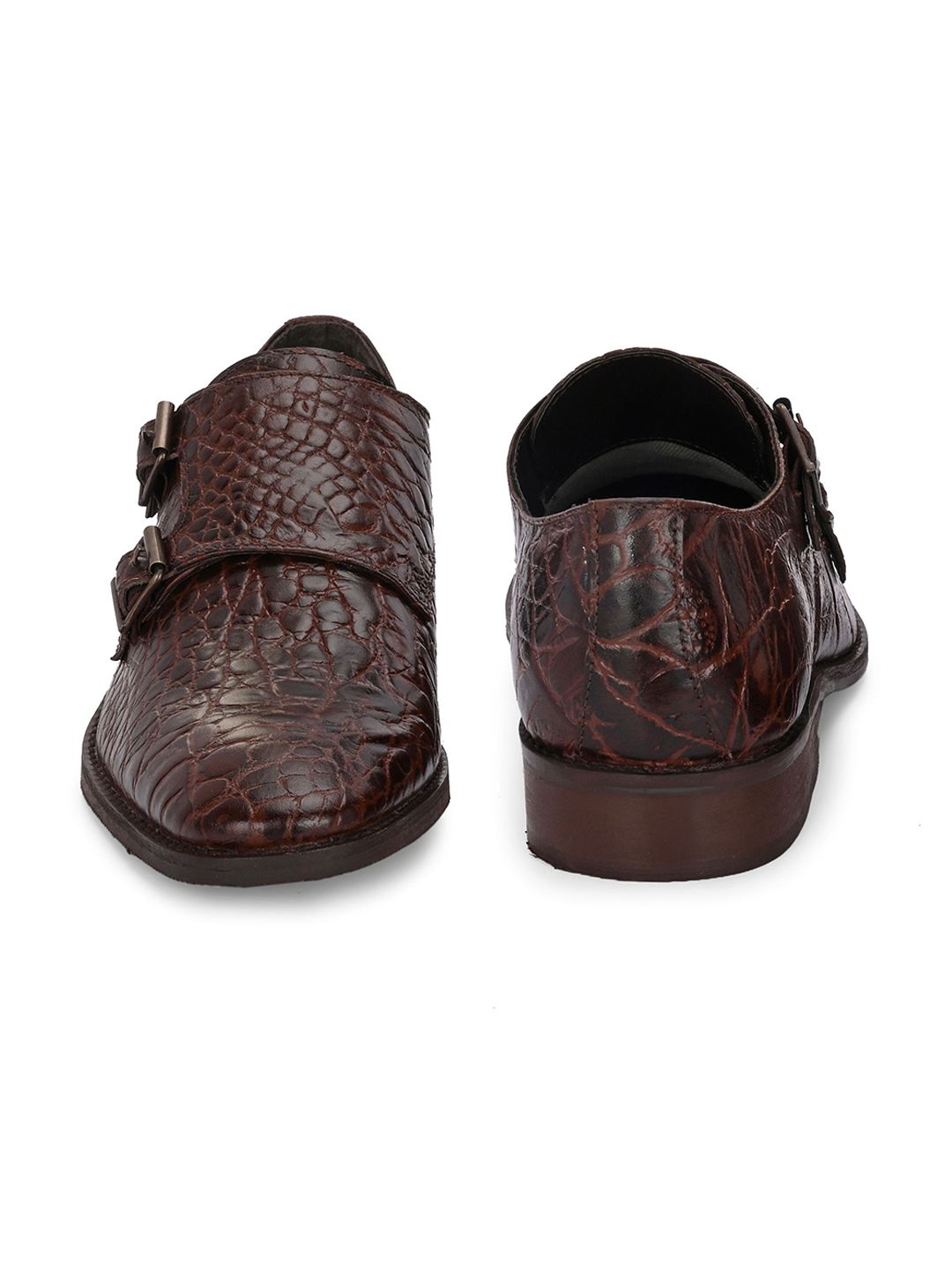 Sovereign Premium Leather Monk Formal Shoes - Brown