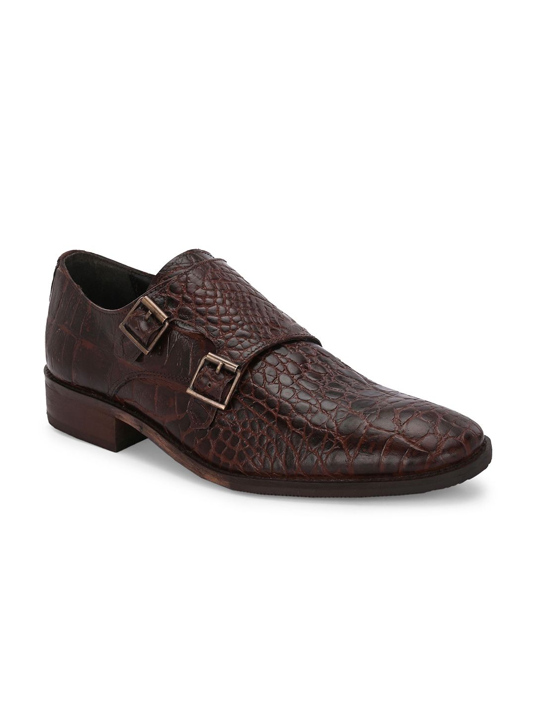 Sovereign Premium Leather Monk Formal Shoes - Brown