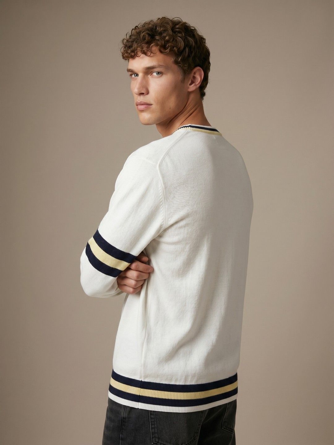 Arbour Striped Round Neck Sweater - Multiple Colors