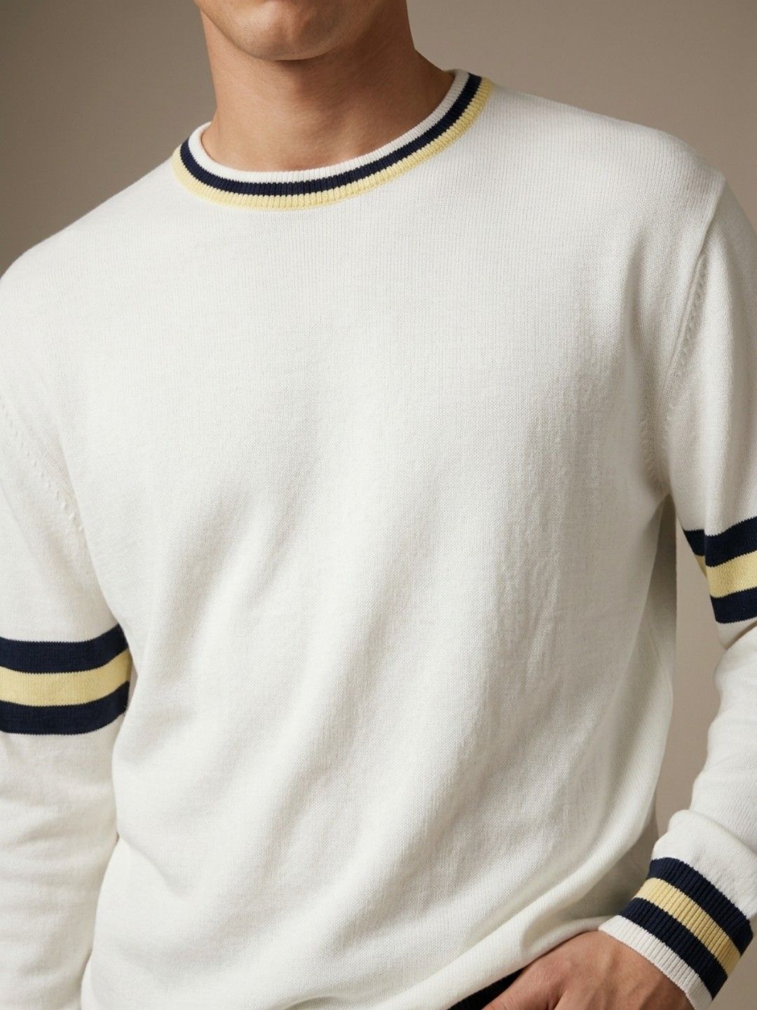 Arbour Striped Round Neck Sweater - Multiple Colors