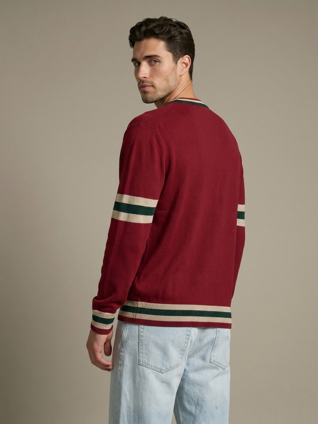 Arbour Striped Round Neck Sweater - Multiple Colors