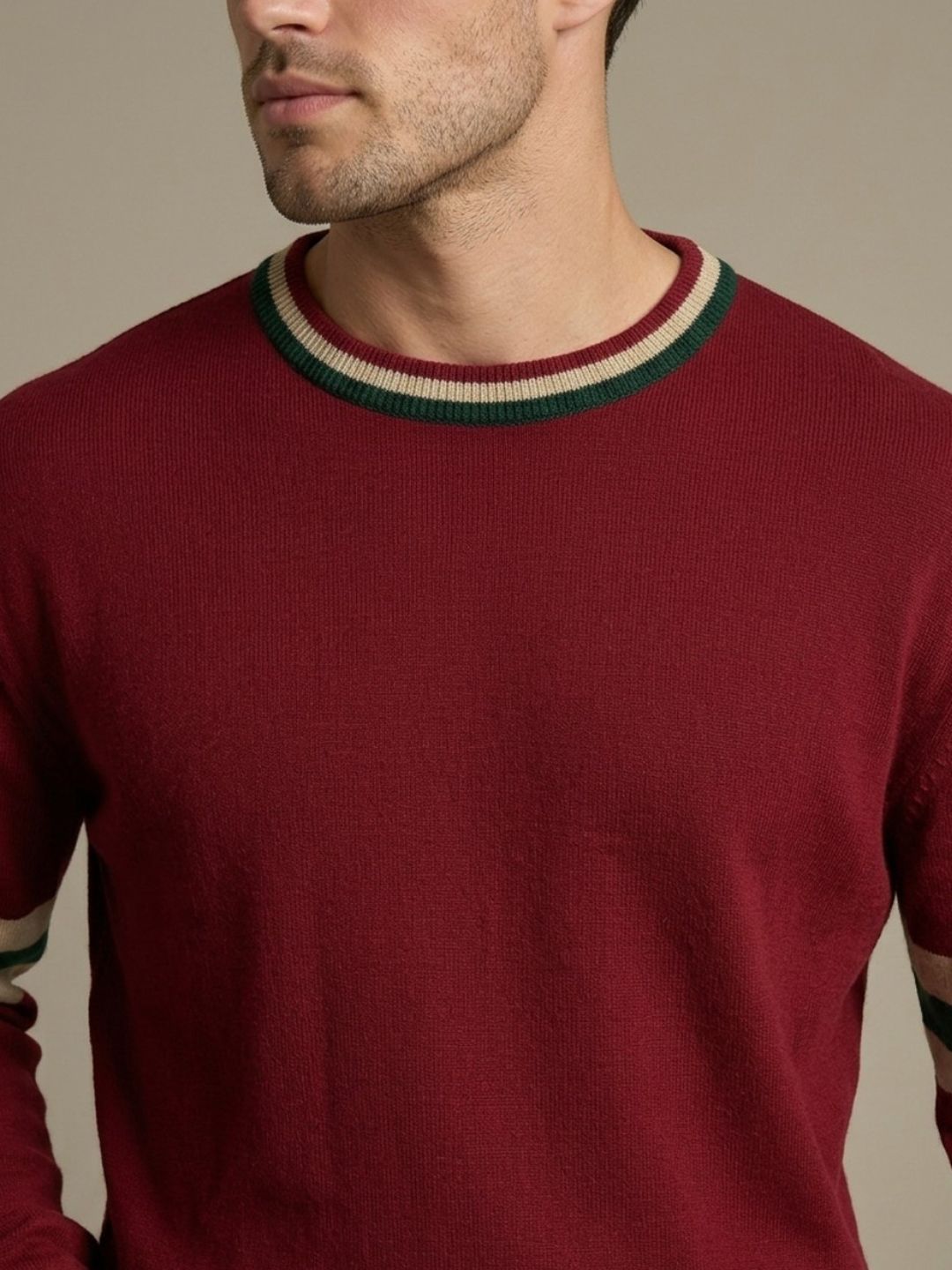 Arbour Striped Round Neck Sweater - Multiple Colors