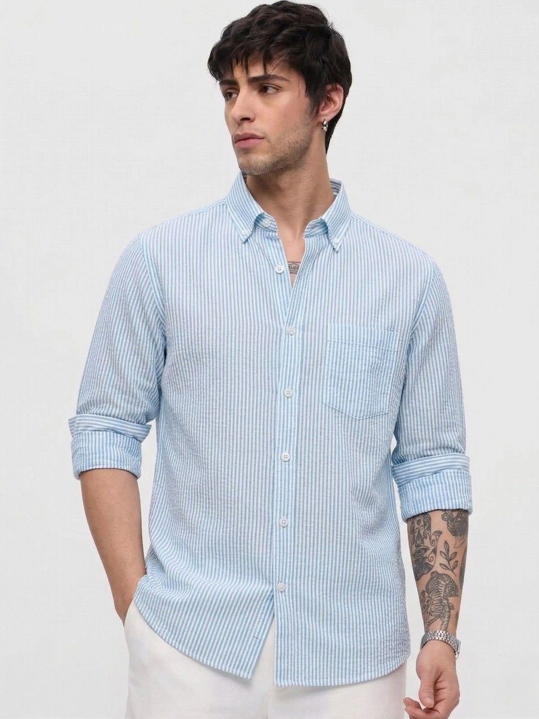 Sterling Striped Semi-Formal Men's Shirt - Multiple Colors Available
