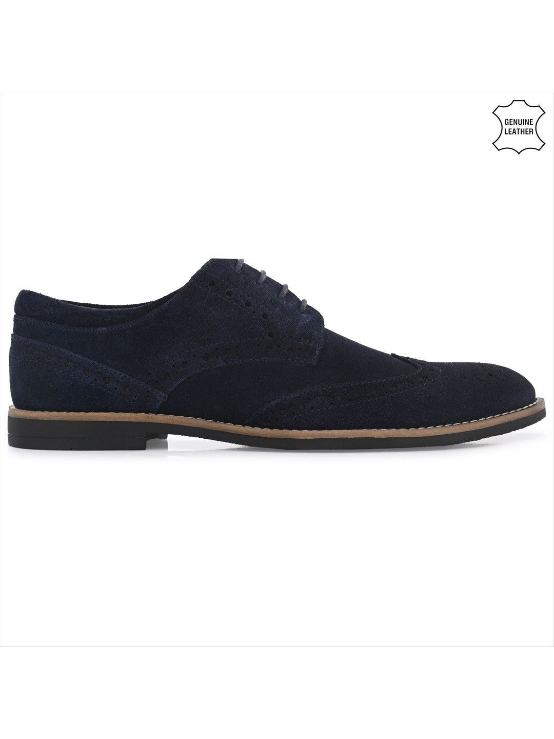 Ashford Everyday Suede Lace-Up Shoes - Navy Blue