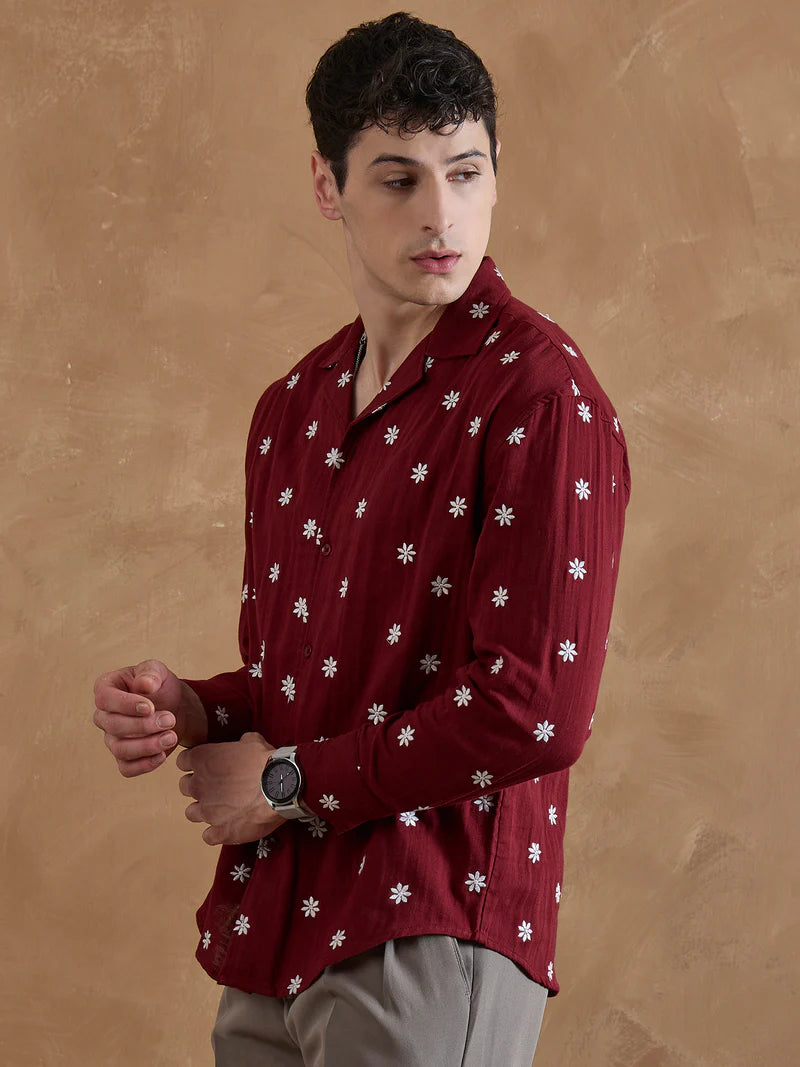 Amalfi Embroidered Everyday Casual Men's Shirt - Multiple Colors Available