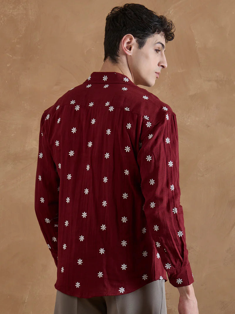 Amalfi Embroidered Everyday Casual Men's Shirt - Multiple Colors Available
