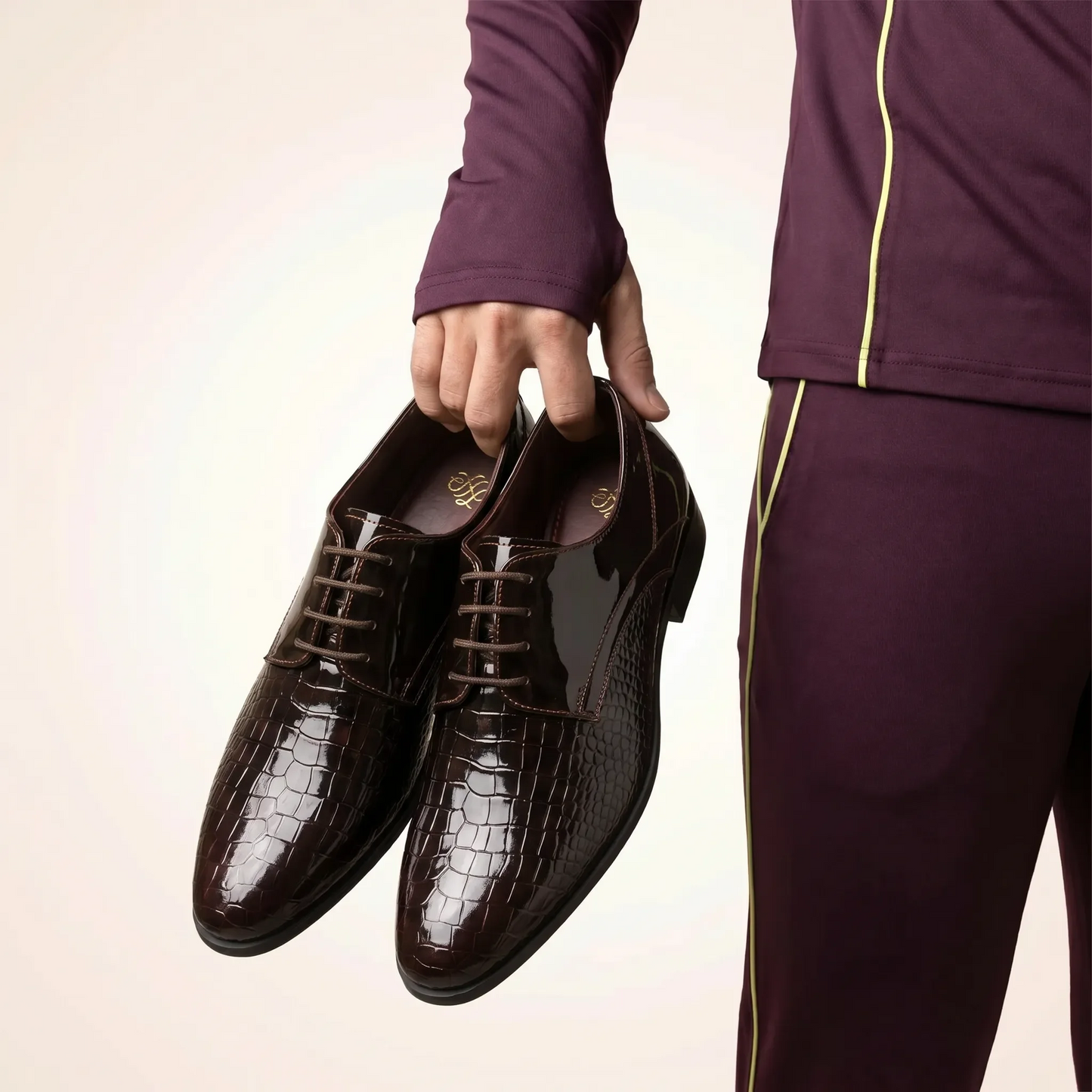 Barrister Patent Leather Derby Formal Shoes - Multiple Colors Available