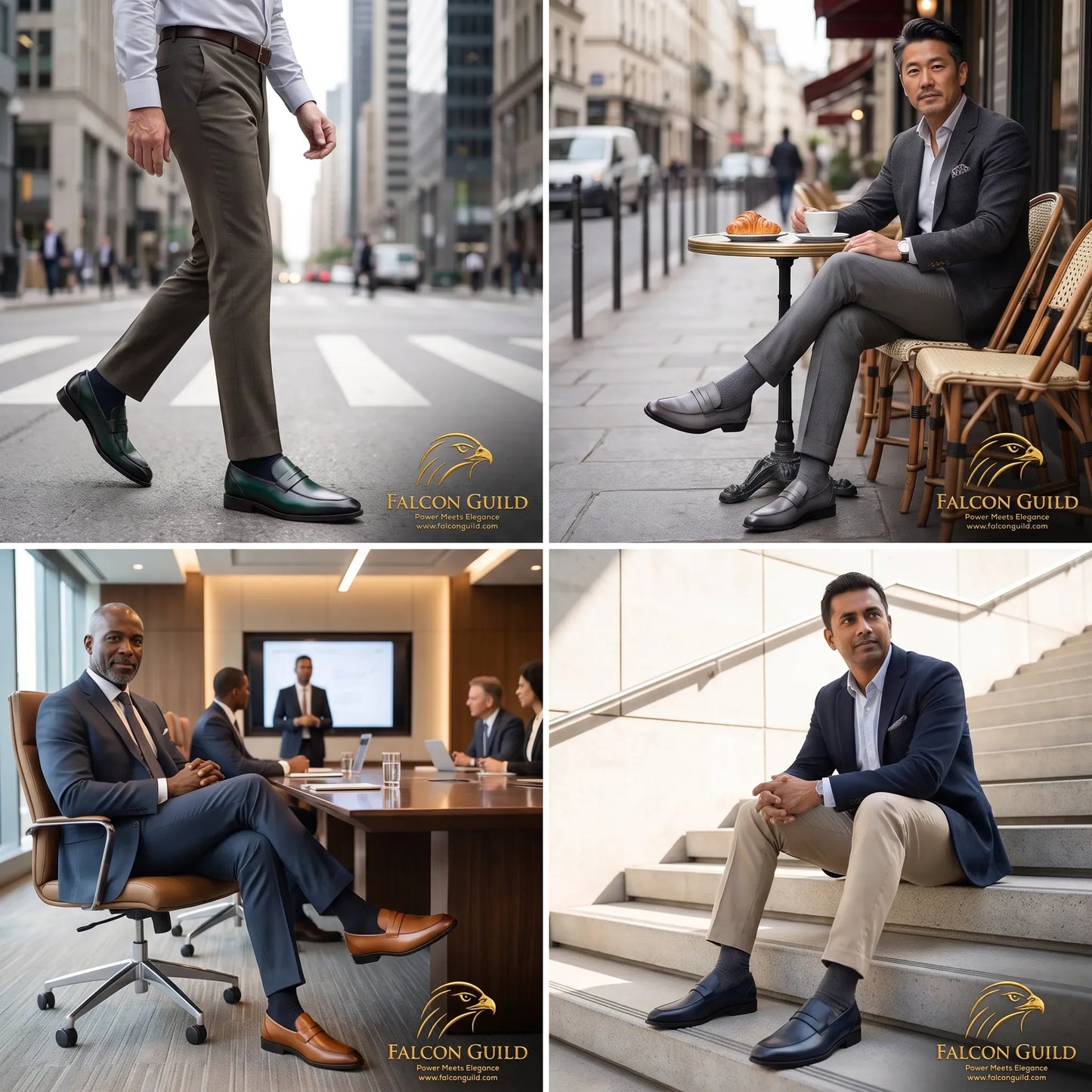 Monarch Leather Handcrafted Dual Tone Slip-On Shoes - Multiple Colors Available