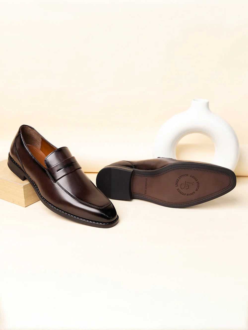 Monarch Leather Handcrafted Dual Tone Slip-On Shoes - Multiple Colors Available