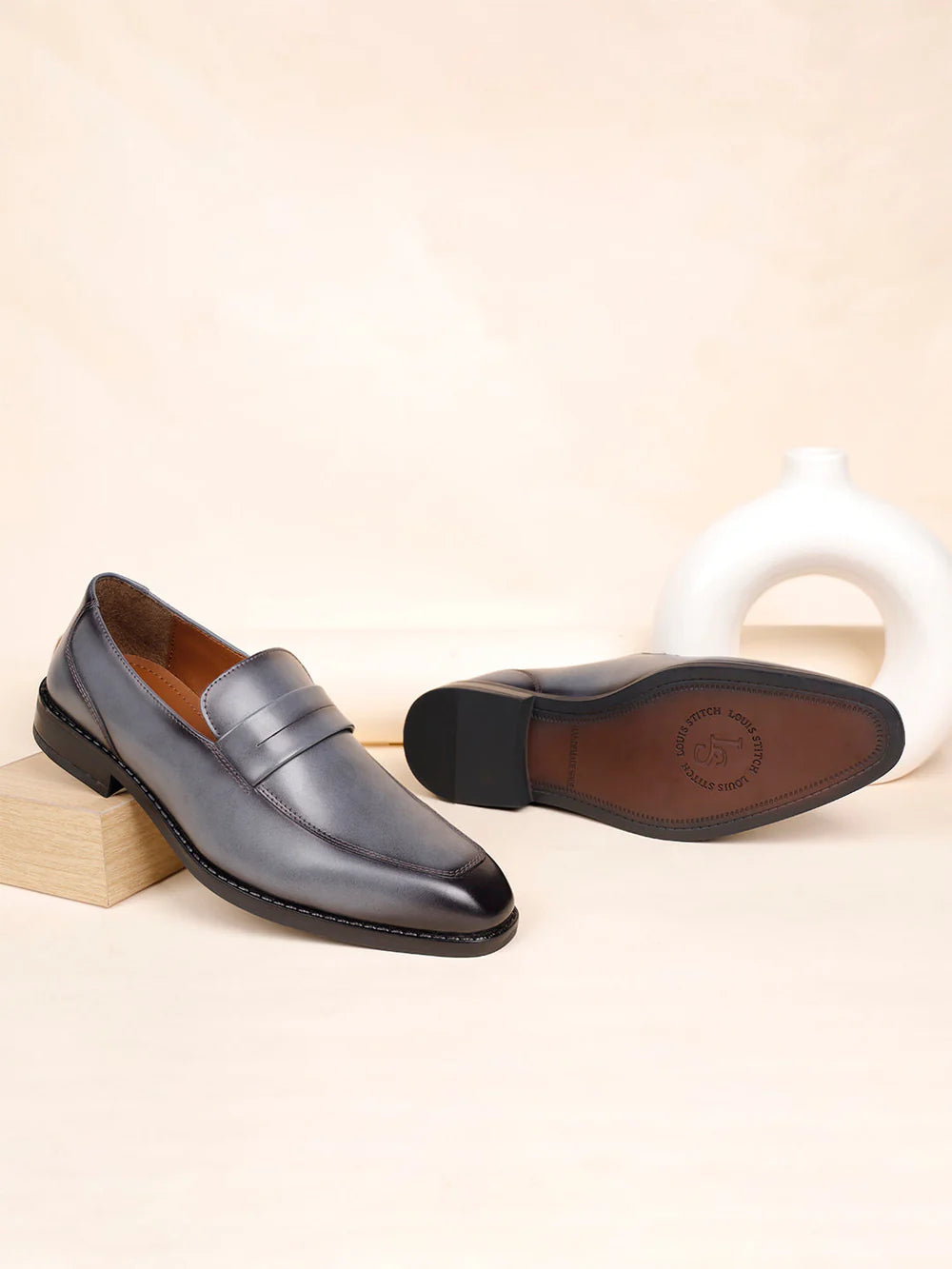 Monarch Leather Handcrafted Dual Tone Slip-On Shoes - Multiple Colors Available