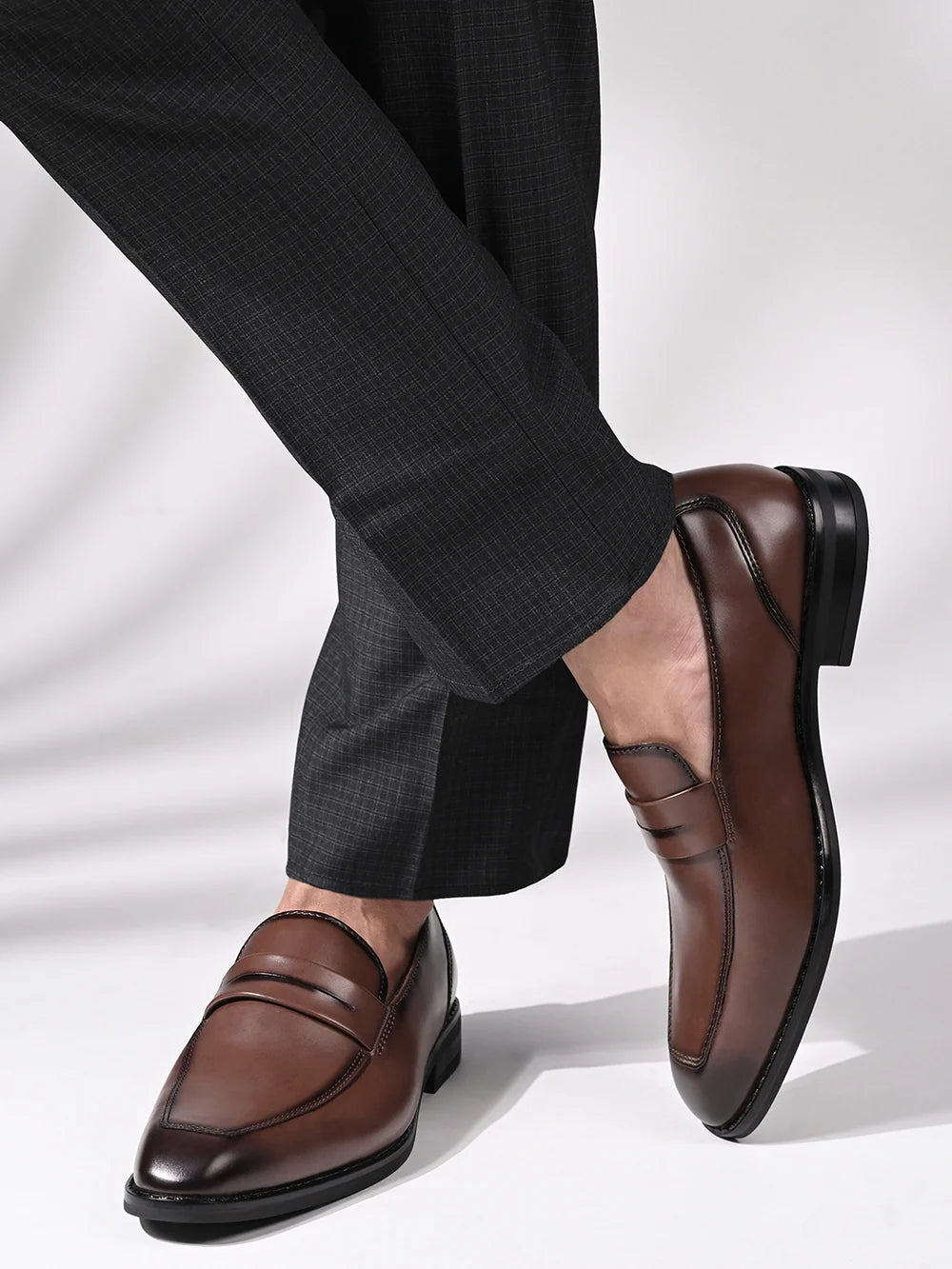 Monarch Leather Handcrafted Dual Tone Slip-On Shoes - Multiple Colors Available