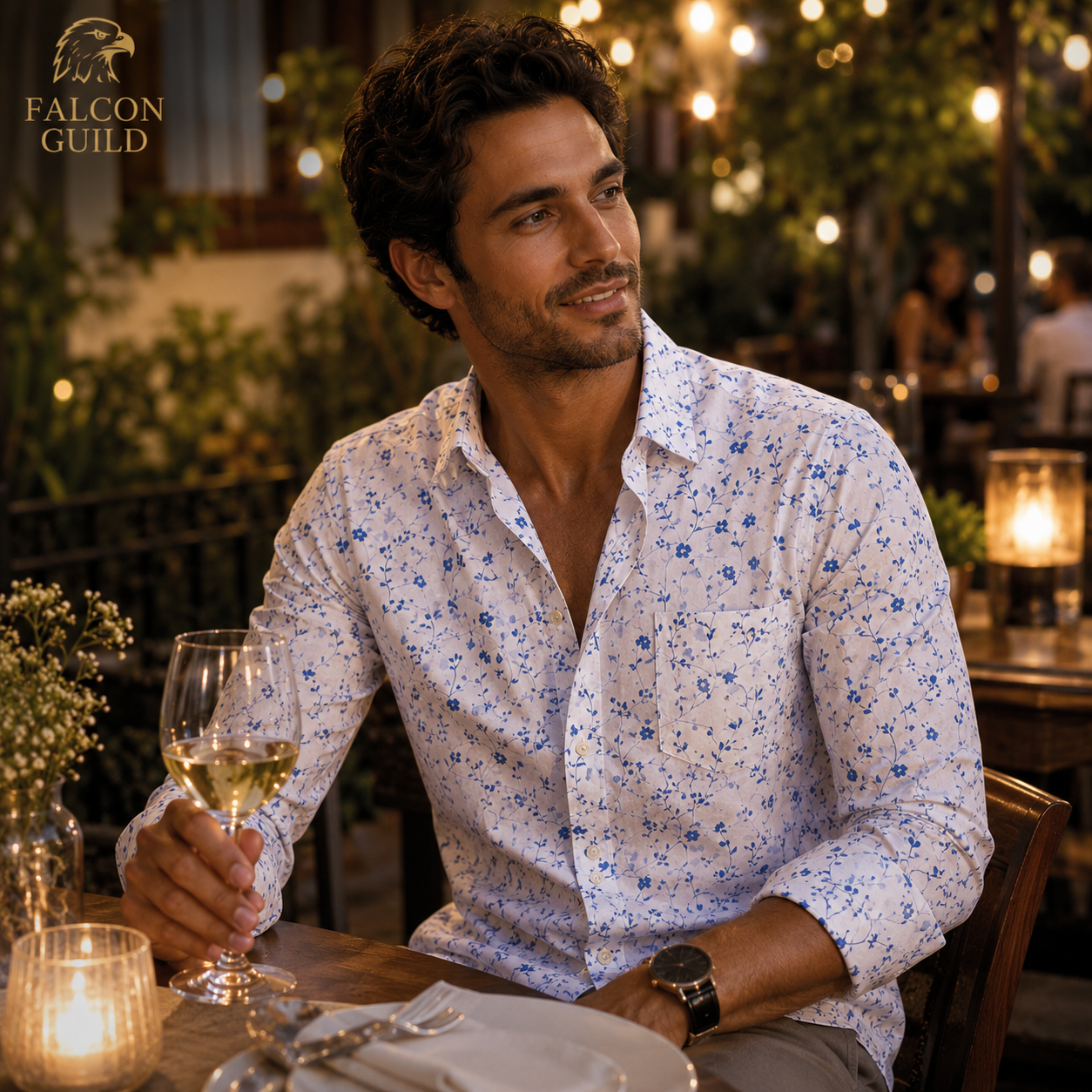 Nikhil Cotton Printed Formal/Casual Men's Shirt - White