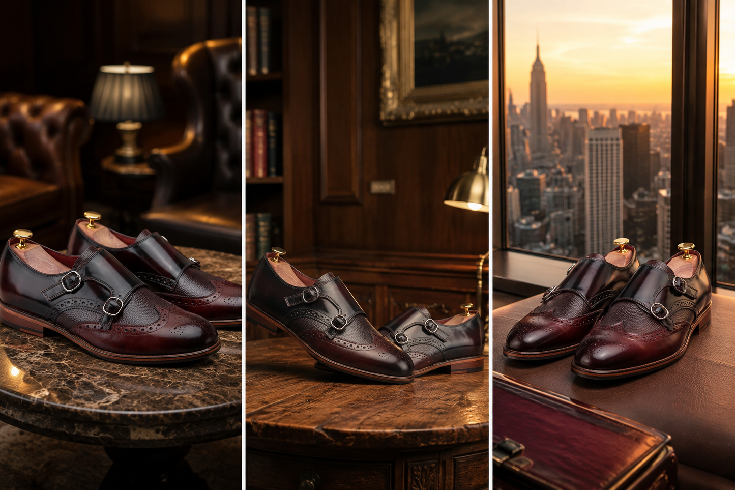 Regal Premium Leather Monk Formal Shoes - Brown