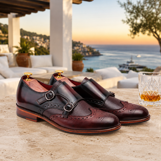 Regal Premium Leather Monk Formal Shoes - Brown