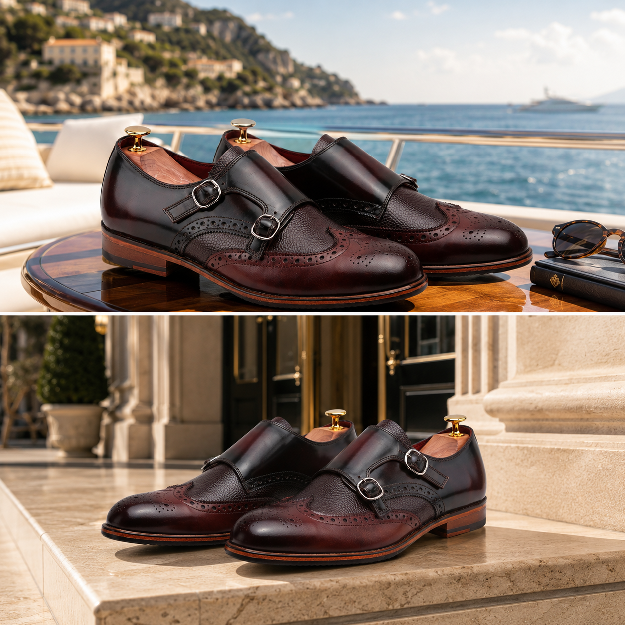 Regal Premium Leather Monk Formal Shoes - Brown