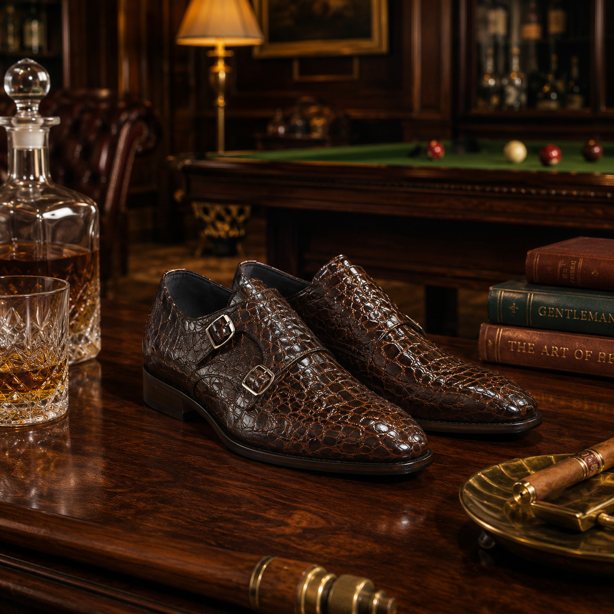 Sovereign Premium Leather Monk Formal Shoes - Brown