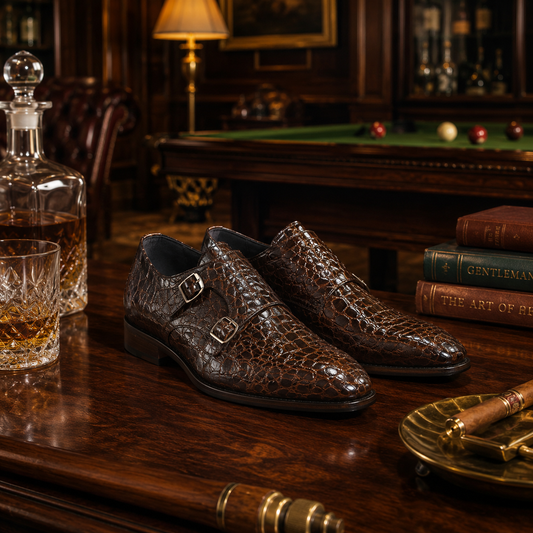 Sovereign Premium Leather Monk Formal Shoes - Brown