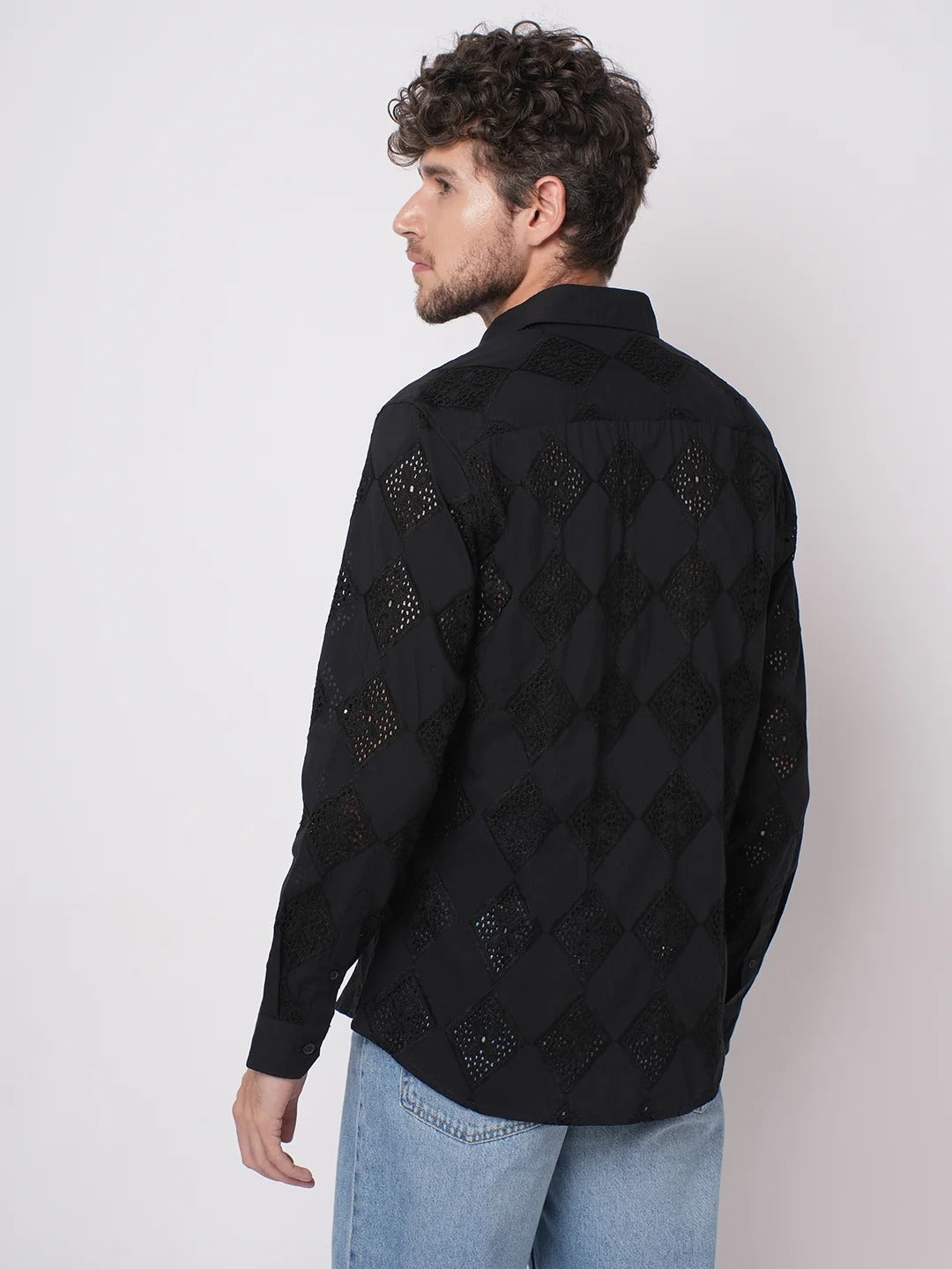 Mallorca Cotton Schiffli Embroidered Shirt - Multiple Colors Available