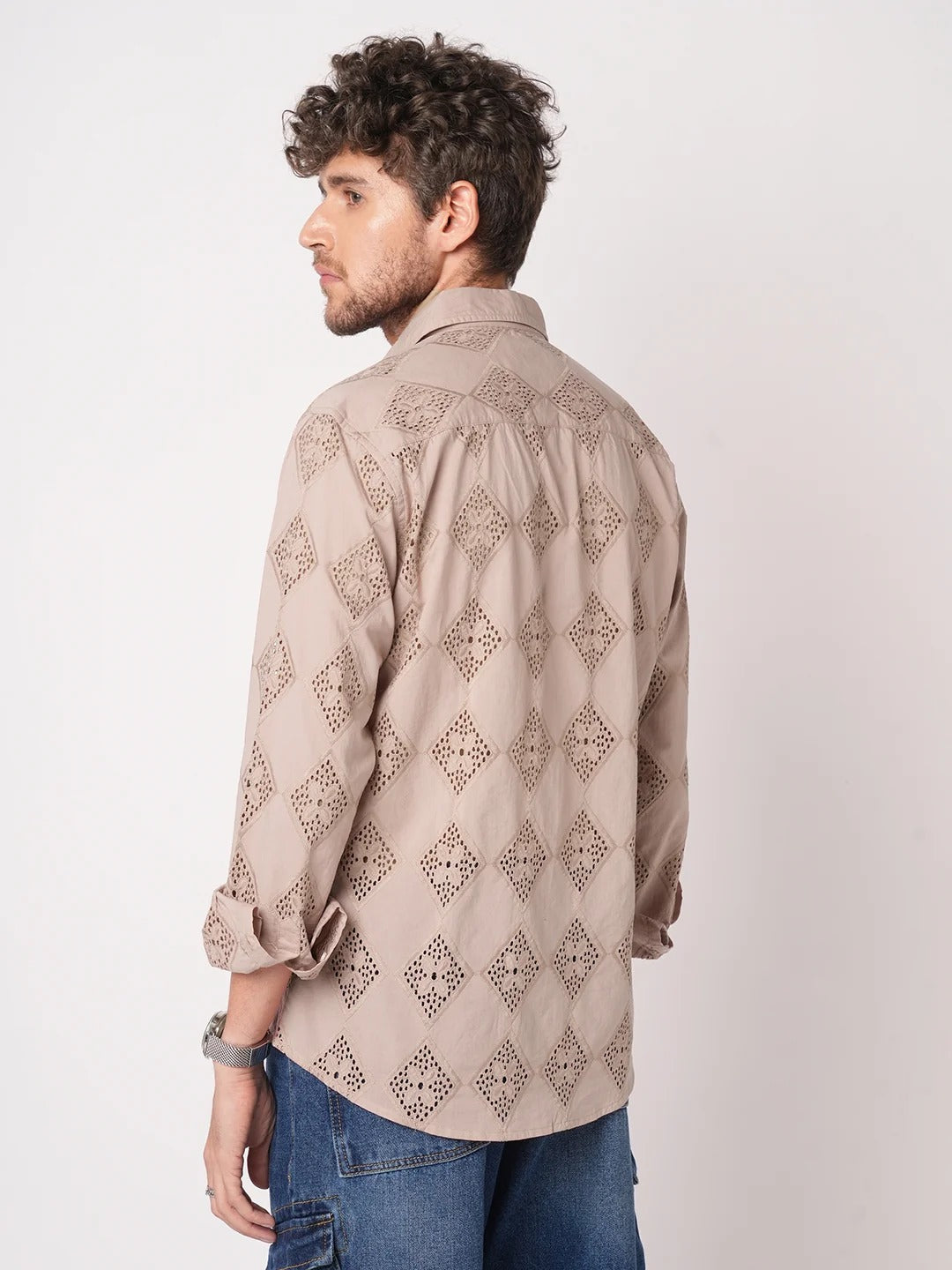 Mallorca Cotton Schiffli Embroidered Shirt - Multiple Colors Available