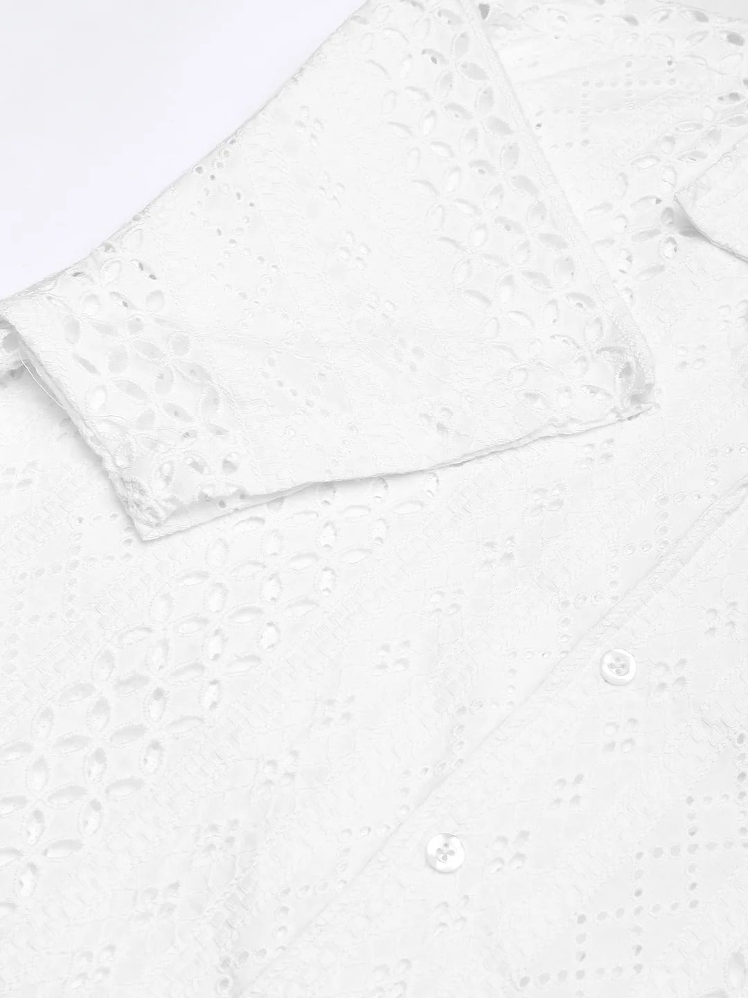 Havana Cotton Schiffli Embroidered Shirt - Multiple Colors Available