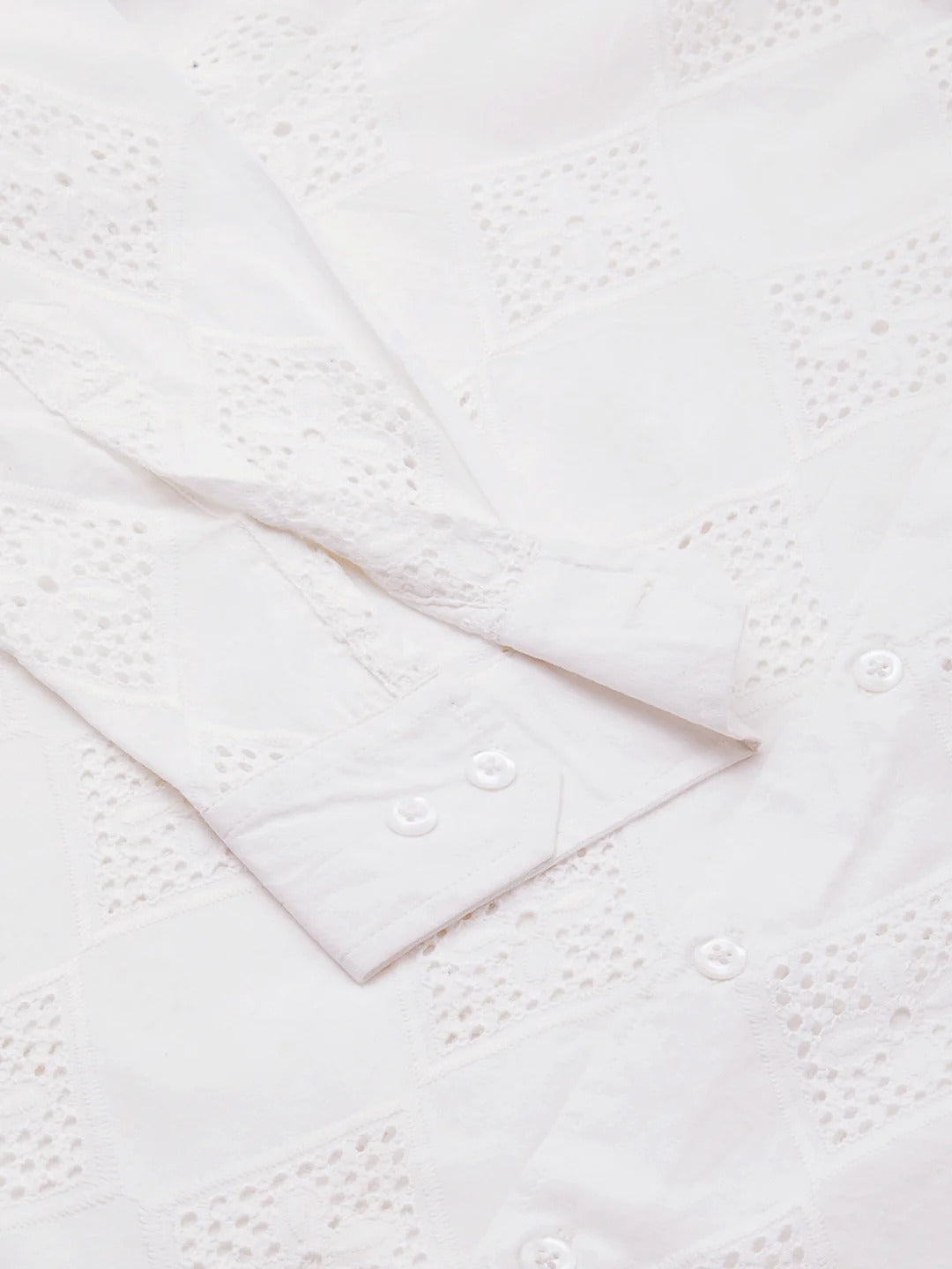 Mallorca Cotton Schiffli Embroidered Shirt - Multiple Colors Available