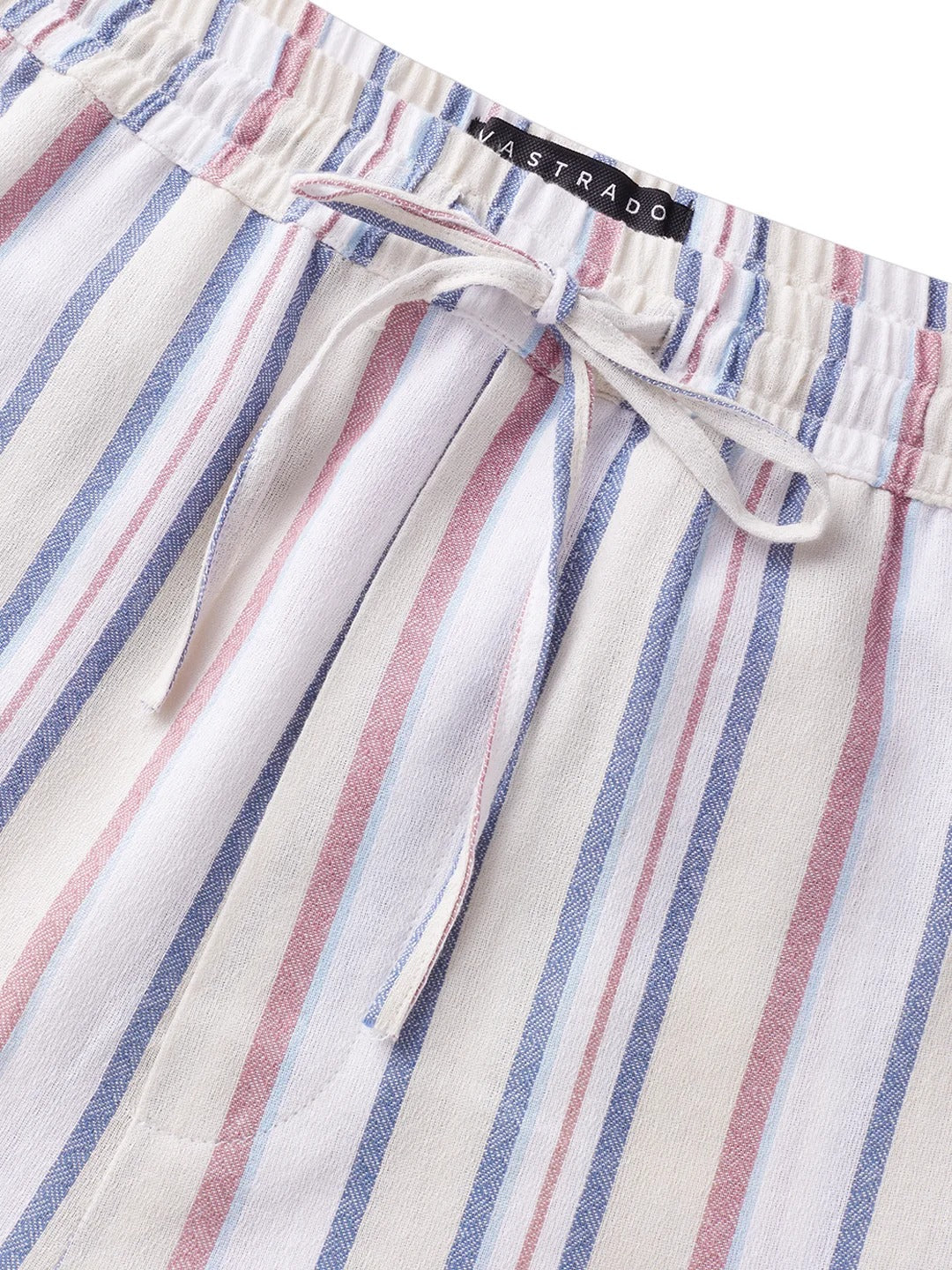 Coastal Striped Straight Fit Casual Pants - Multicolor