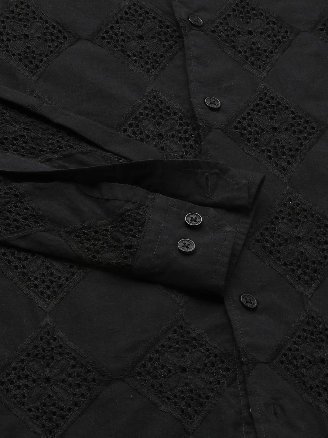 Mallorca Cotton Schiffli Embroidered Shirt - Multiple Colors Available