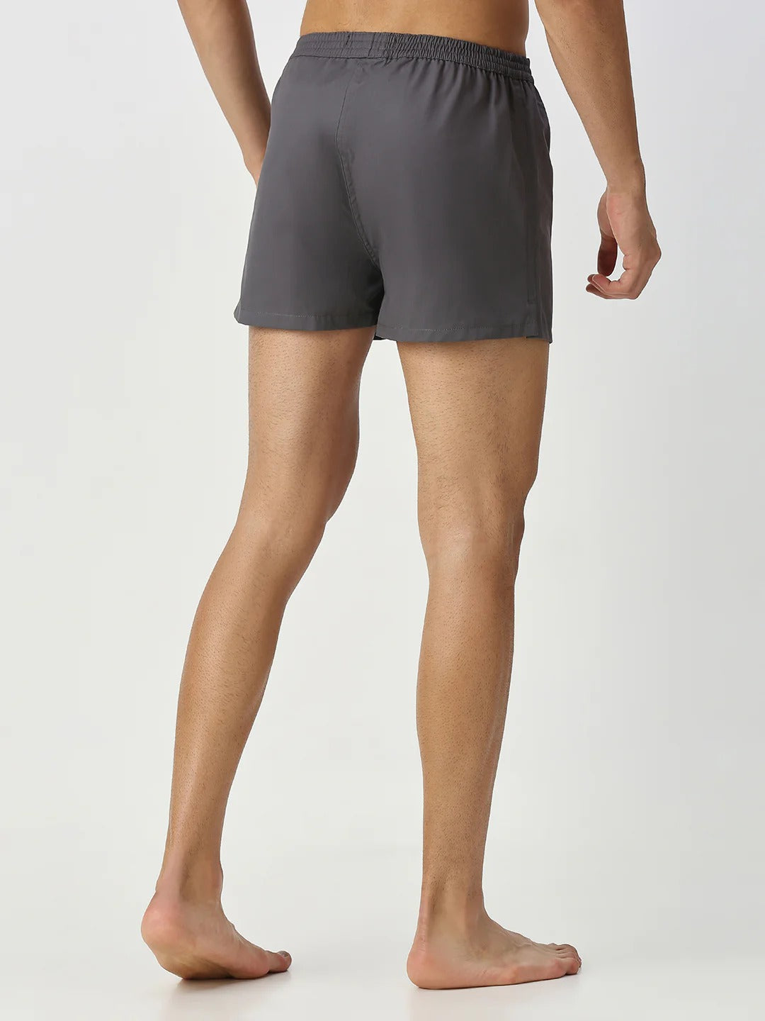 Breezeway 2 Pc Elasticated Cotton Men's Boxer Shorts - Grey & Olive Green Solid