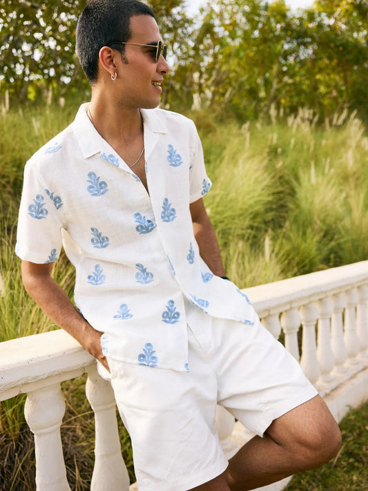 Corsica Cotton Modern Embroidered Shirt - Multiple Colors Available