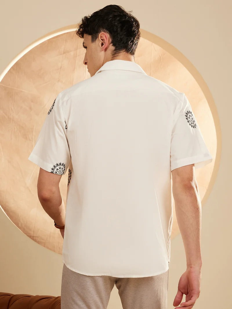 Capri Short Sleeve Embroidered Casual Men's Shirt - Multiple Colors Available