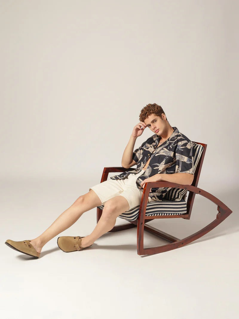 Solstice Short Sleeve Block Printed Men's Shirt - Multiple Colors Available