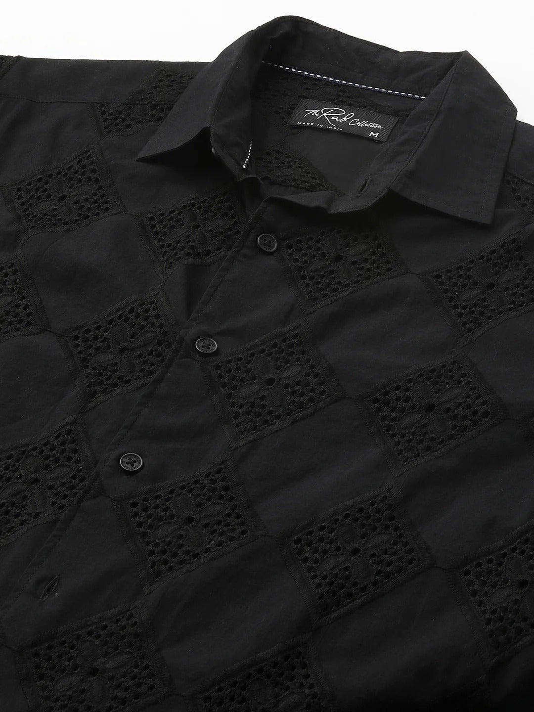 Mallorca Cotton Schiffli Embroidered Shirt - Multiple Colors Available