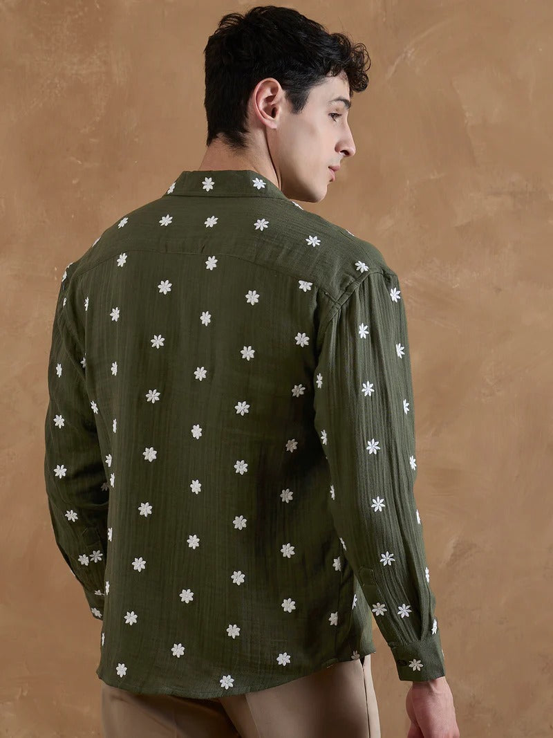 Amalfi Embroidered Everyday Casual Men's Shirt - Multiple Colors Available